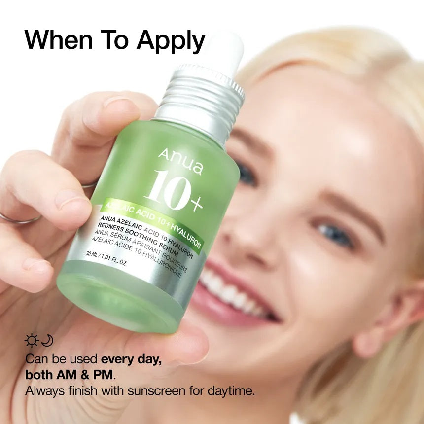 ANUA Azelaic Acid 10 Hyaluron Redness Soothing Serum – 30ml