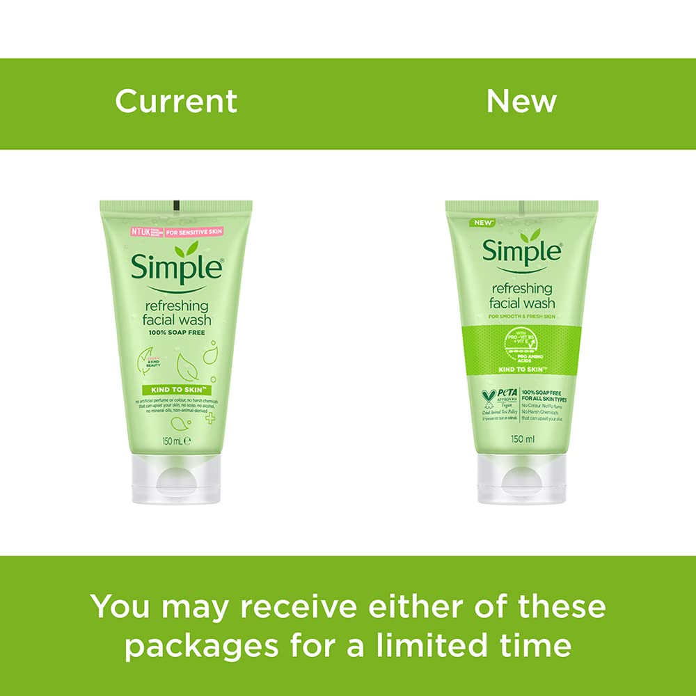 Simple Kind To Skin Refreshing Facial Wash Gel 150 ml
