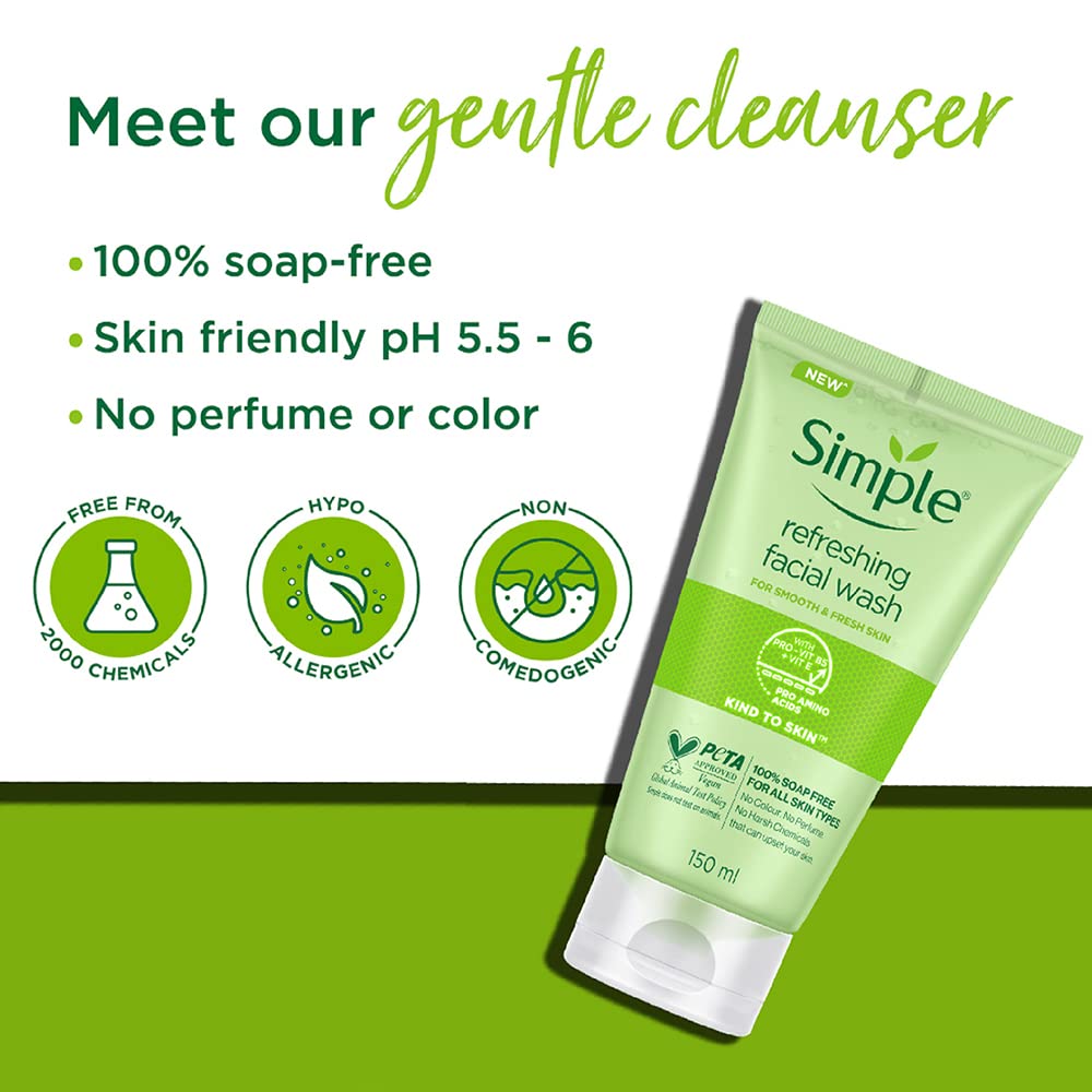 Simple Kind To Skin Refreshing Facial Wash Gel 150 ml