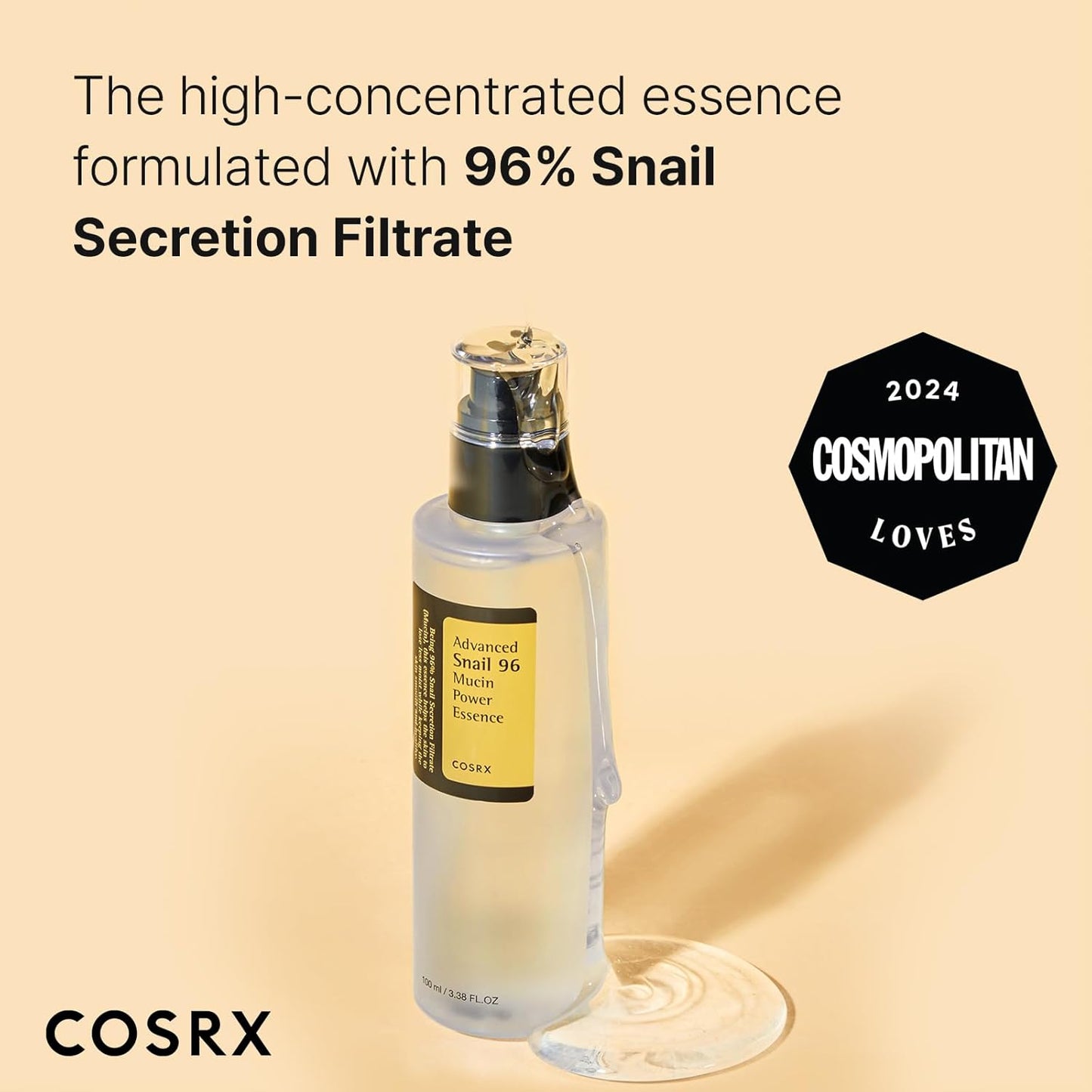 COSRX Advanced Snail Mucin 96% Power Repairing Essence 3.38 fl.oz 100ml